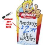 Dry Erase Greeter Die Cut Antenna Sign Insert