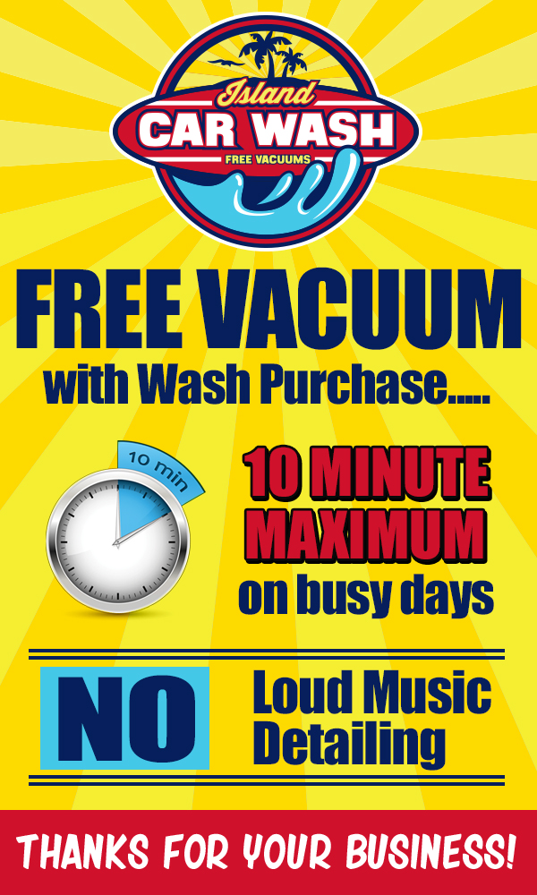 HANGING VACUUM SIGN - SMALL - Image 3