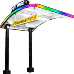 EDGE ILLUMINATED CURVED CANOPY - DUAL POST