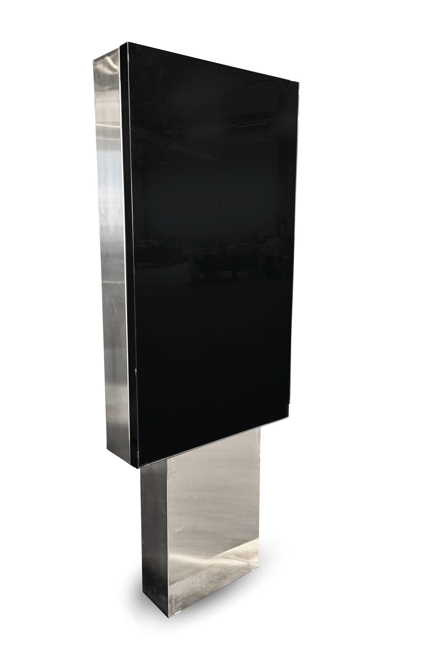 55” Stainless Steel Digital I-Menu - Single Post